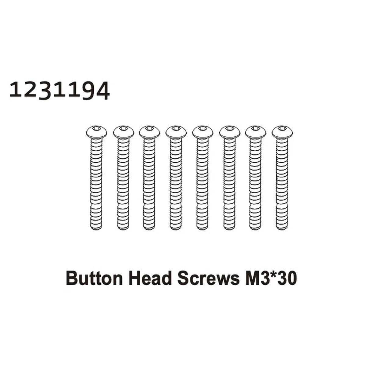 Absima Kopfschrauben M3x30 (8) für Crawler CR4.4 1231194