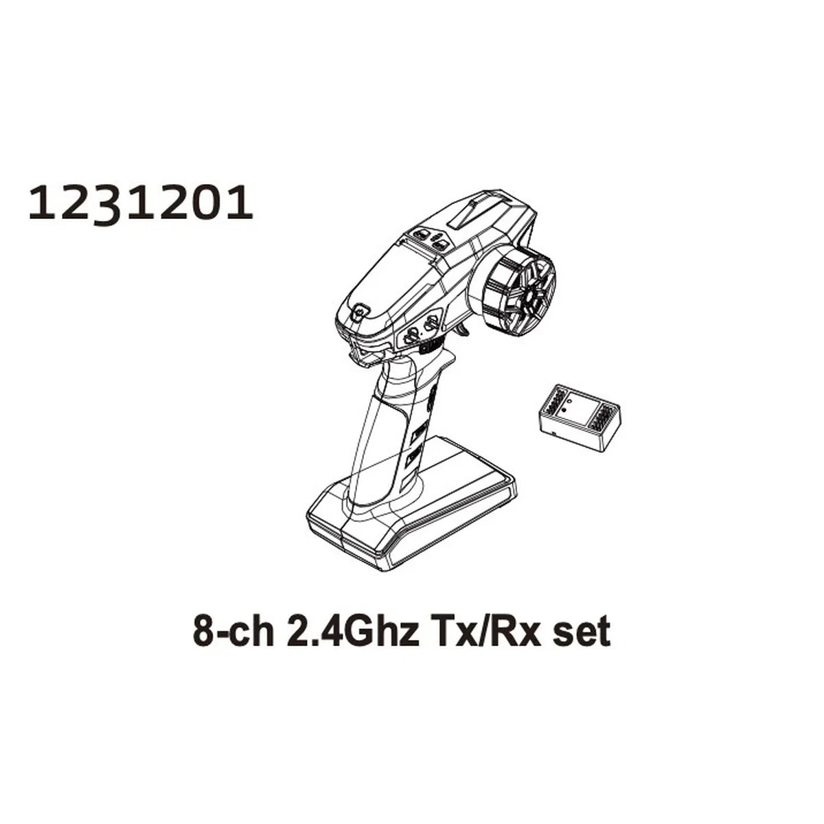 Absima 8-Kanal 2.4GHz Sender/Empfängerset CR4.4 PATROL 1231201
