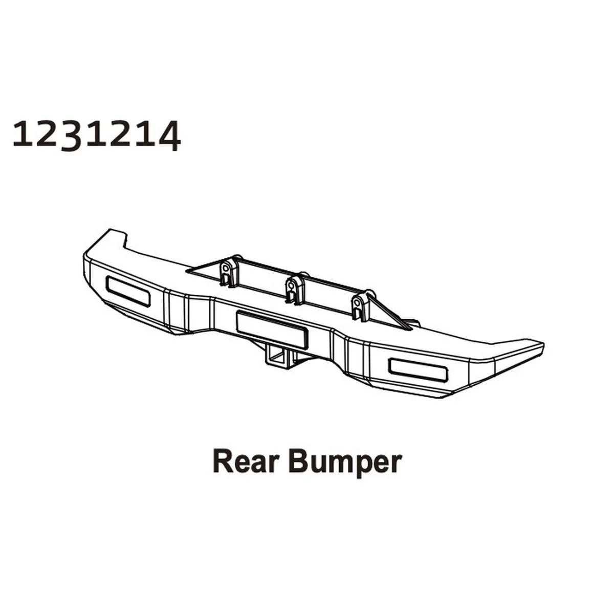 Absima Heck Stoßfänger CR4.4 PATROL 1231214