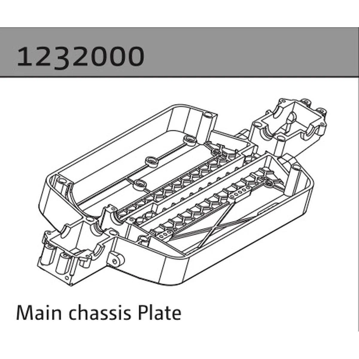 Absima Chassisplatte 1232000