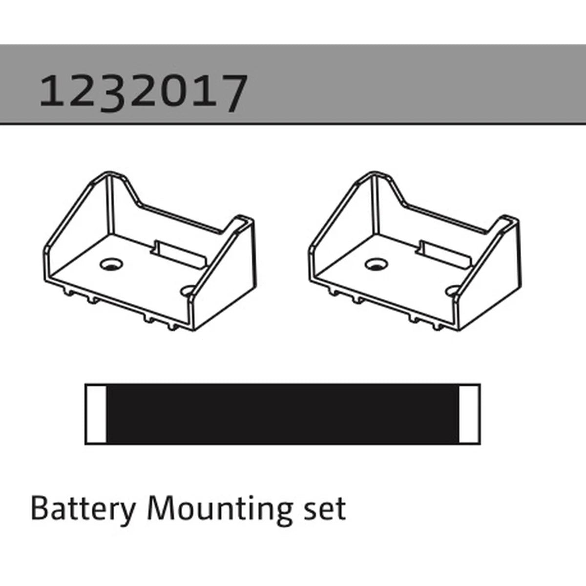 Absima Batteriehalterung und Glettband 1232017