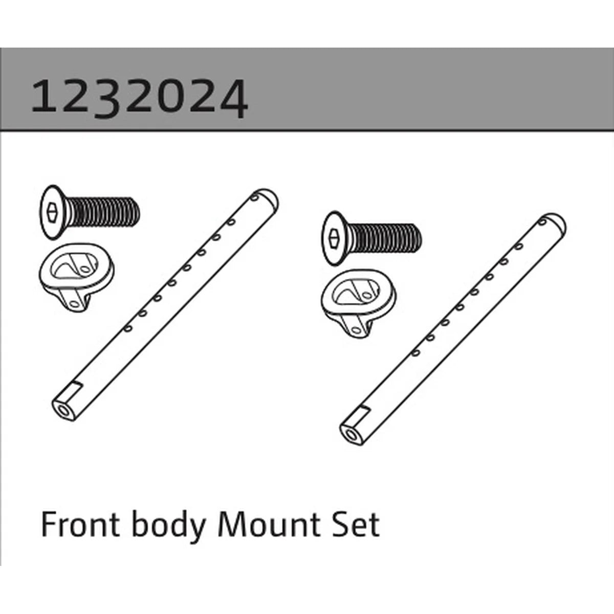 Absima Karosseriehalter Set vorne 1232024