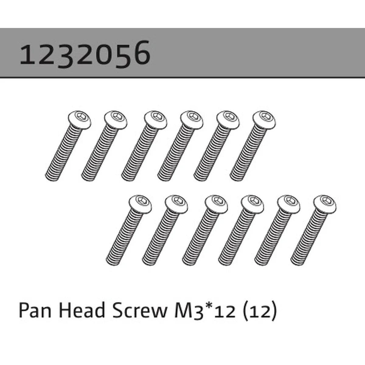 Absima Linsenkopfschraube M3x12 (22) 1232056