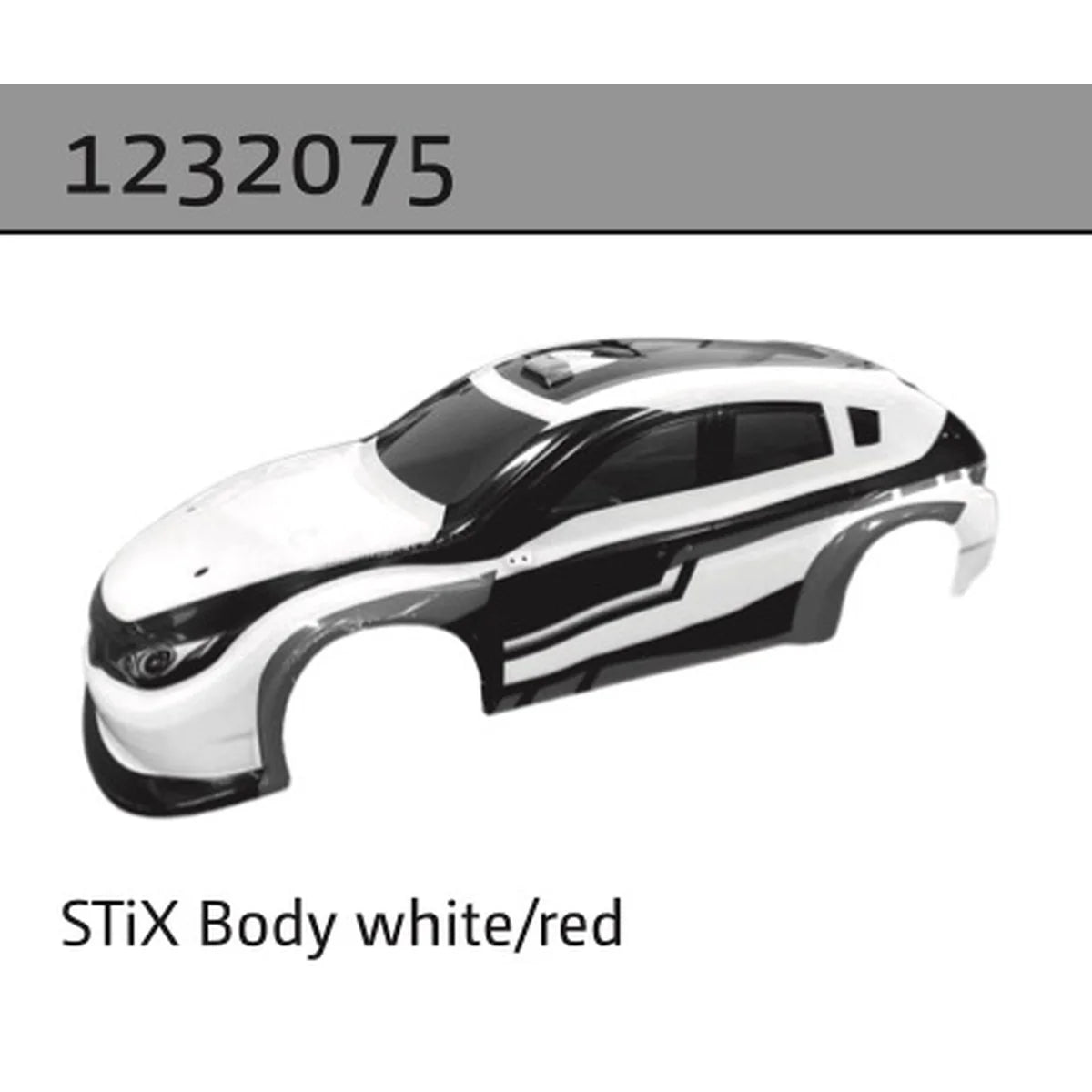 Absima STi-X Karosserie (ohne Sticker) Weiß/Rot 1232075