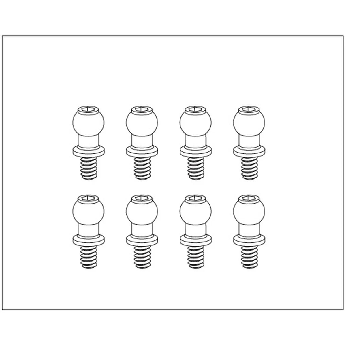 Absima Kugelkopf (8) für Buggy Pulse 1240058
