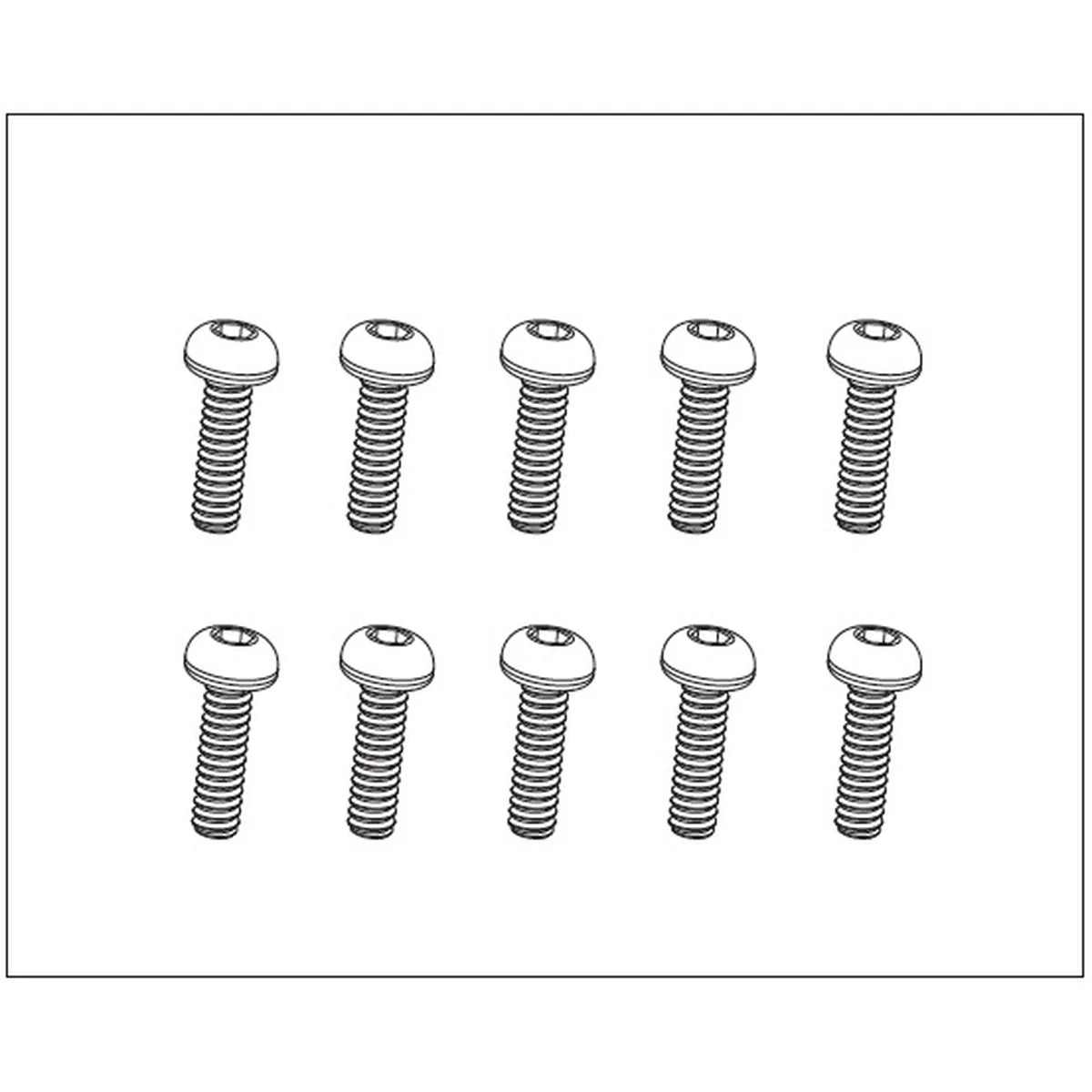 Absima Rundkopfschraube 2x6 (10) für Buggy Pulse 1240068