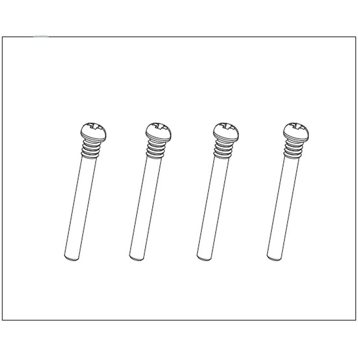 Absima Rundkopf-Teilgewindeschraube für Buggy Pulse 2x15 mm (4) 1240074