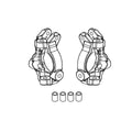 Absima C-Naben L/R für Monster Truck Kinetic-9 1320003
