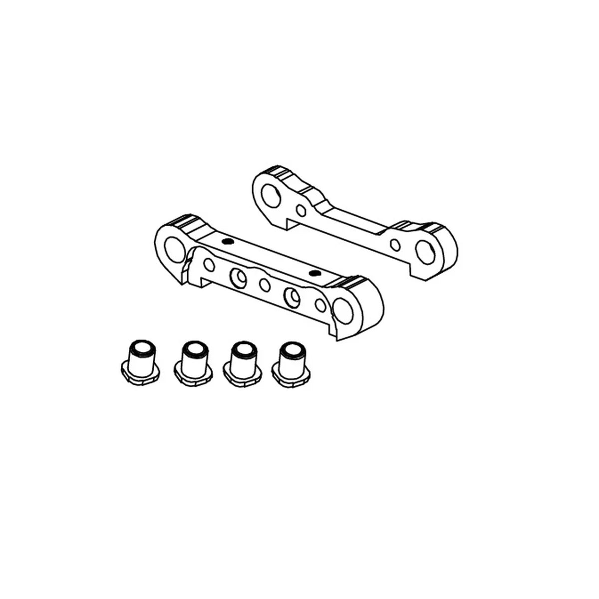 Absima Querlenkerstift-Halter vorne für Monster Truck Kinetic-9 1320025