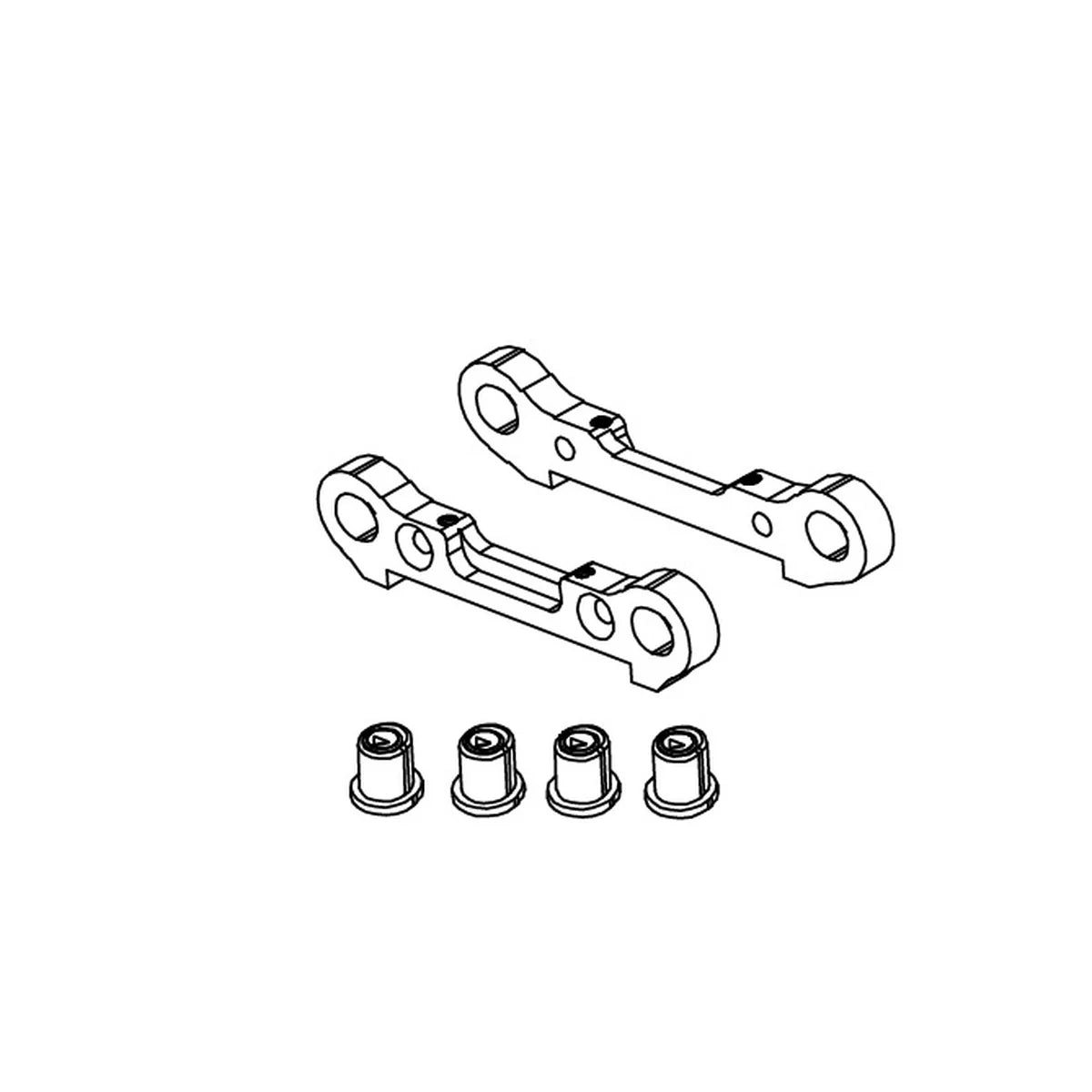 Absima Querlenkerstift-Halter hinten für Monster Truck Kinetic-9 1320026