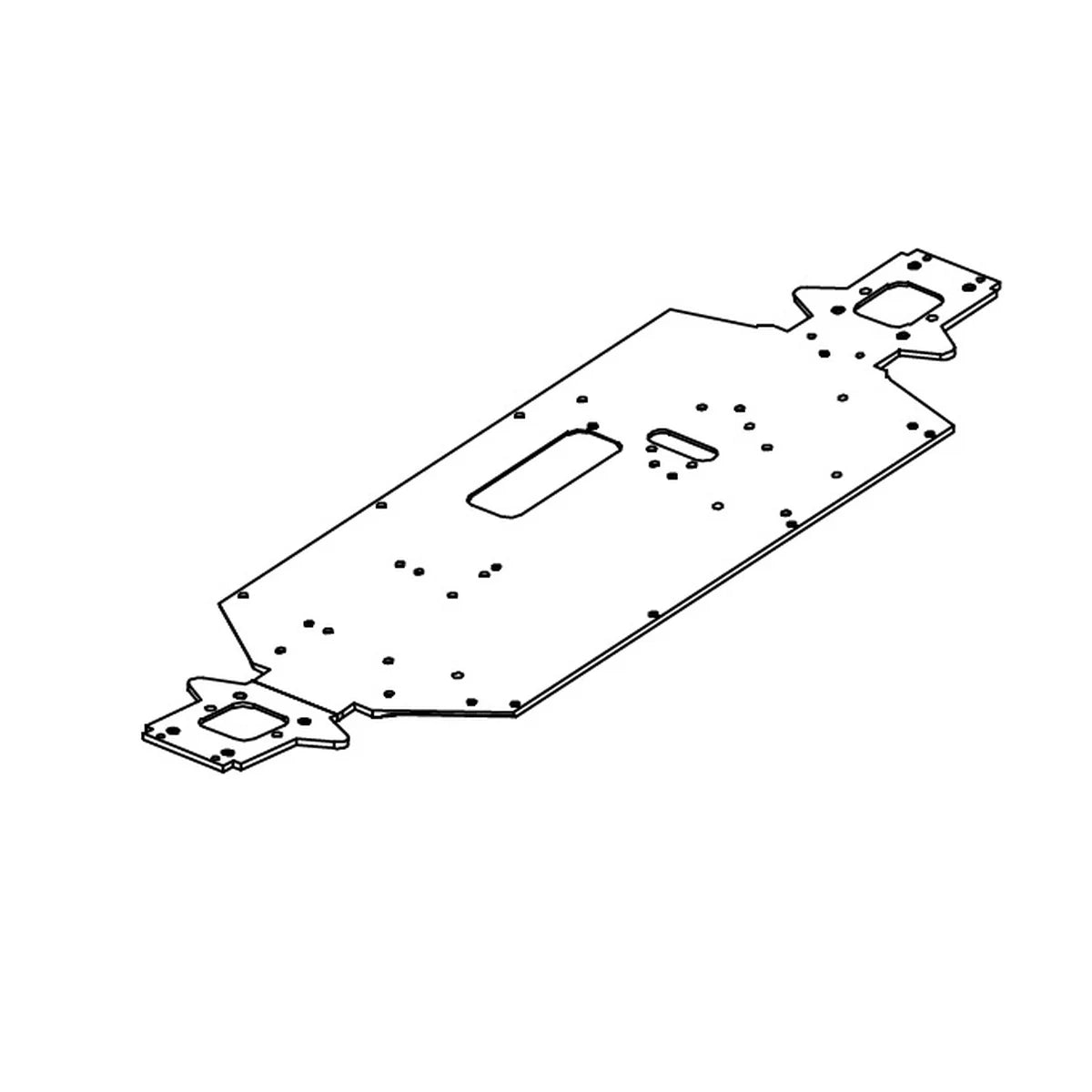 Absima Chassisplatte Aluminium für Monster Truck Kinetic-9 1320031