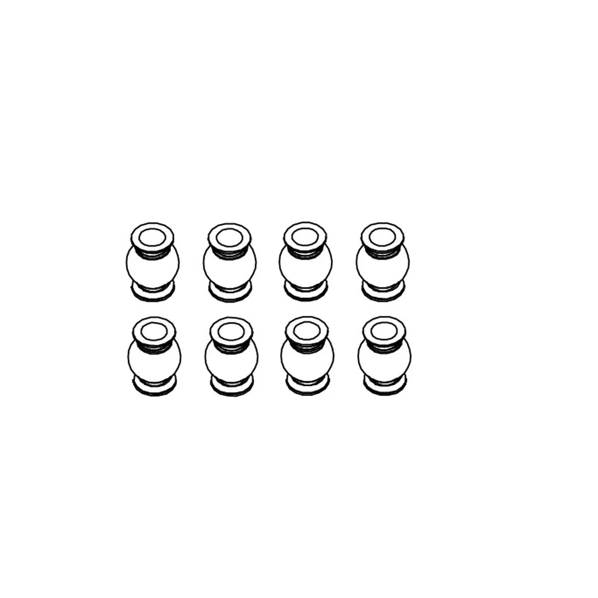 Absima Kugelköpfe für Monster Truck Kinetic-9 6,2x3,1x8 mm (8) 1320072