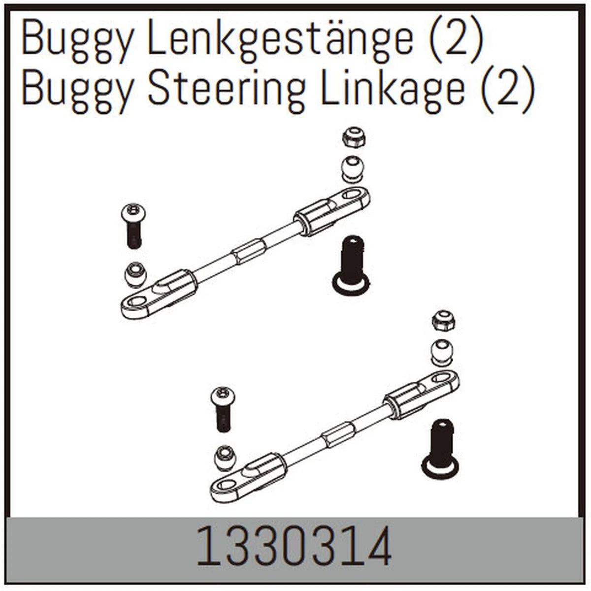 Absima Buggy Lenkgestänge (2) 1330314