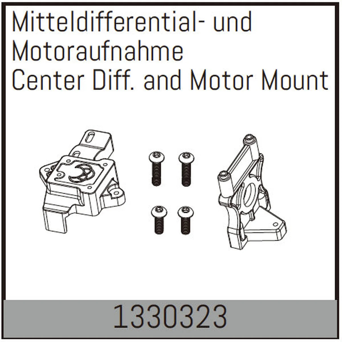 Absima Mitteldifferential- und Motoraufnahme für Assassin/Stoke/Torch 4S/6S 1330323