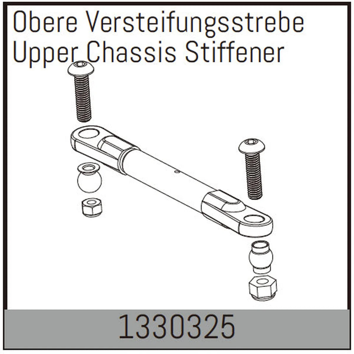 Absima Obere Versteifungsstrebe für Assassin/Stoke/Torch 4S/6S 1330325