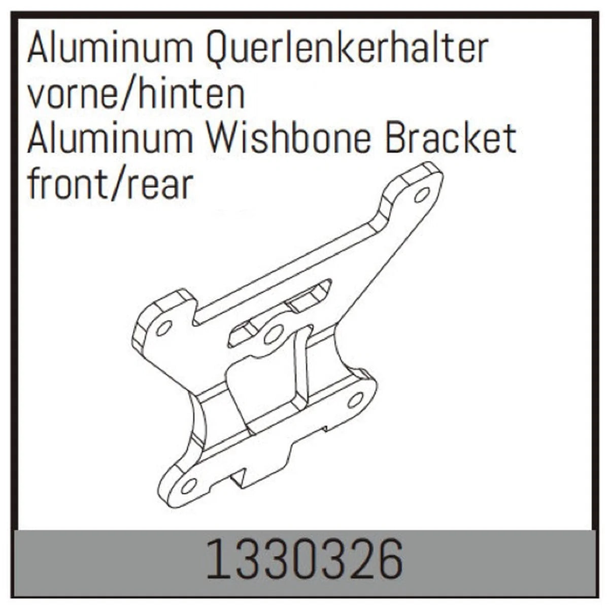 Absima Alu Querlenkerhalter vorne/hinten (2) für Assassin/Stoke/Torch 4S/6S 1330326