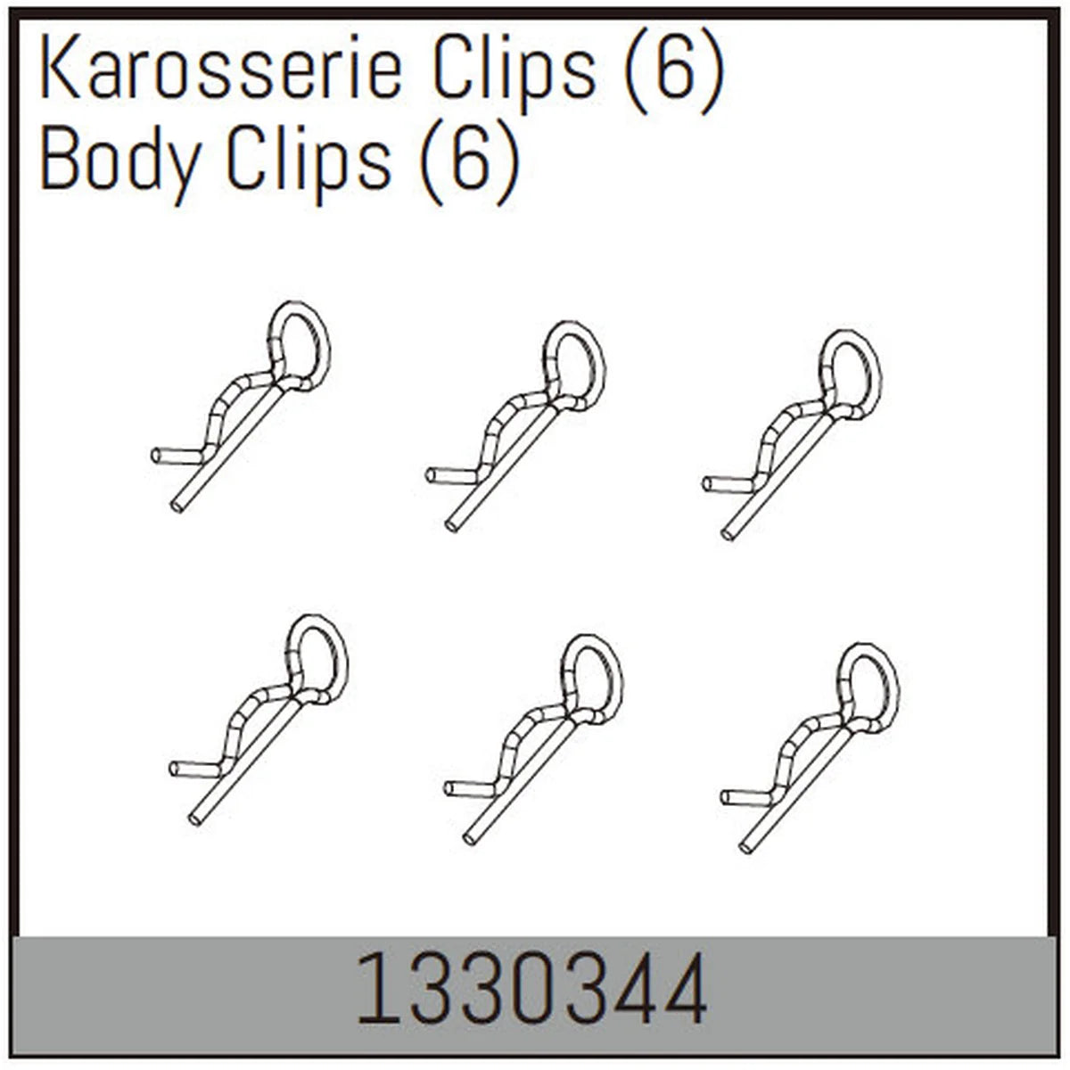 Absima Karosserie Clips 6stk für Assassin/Stoke/Torch 4S/6S 1330344