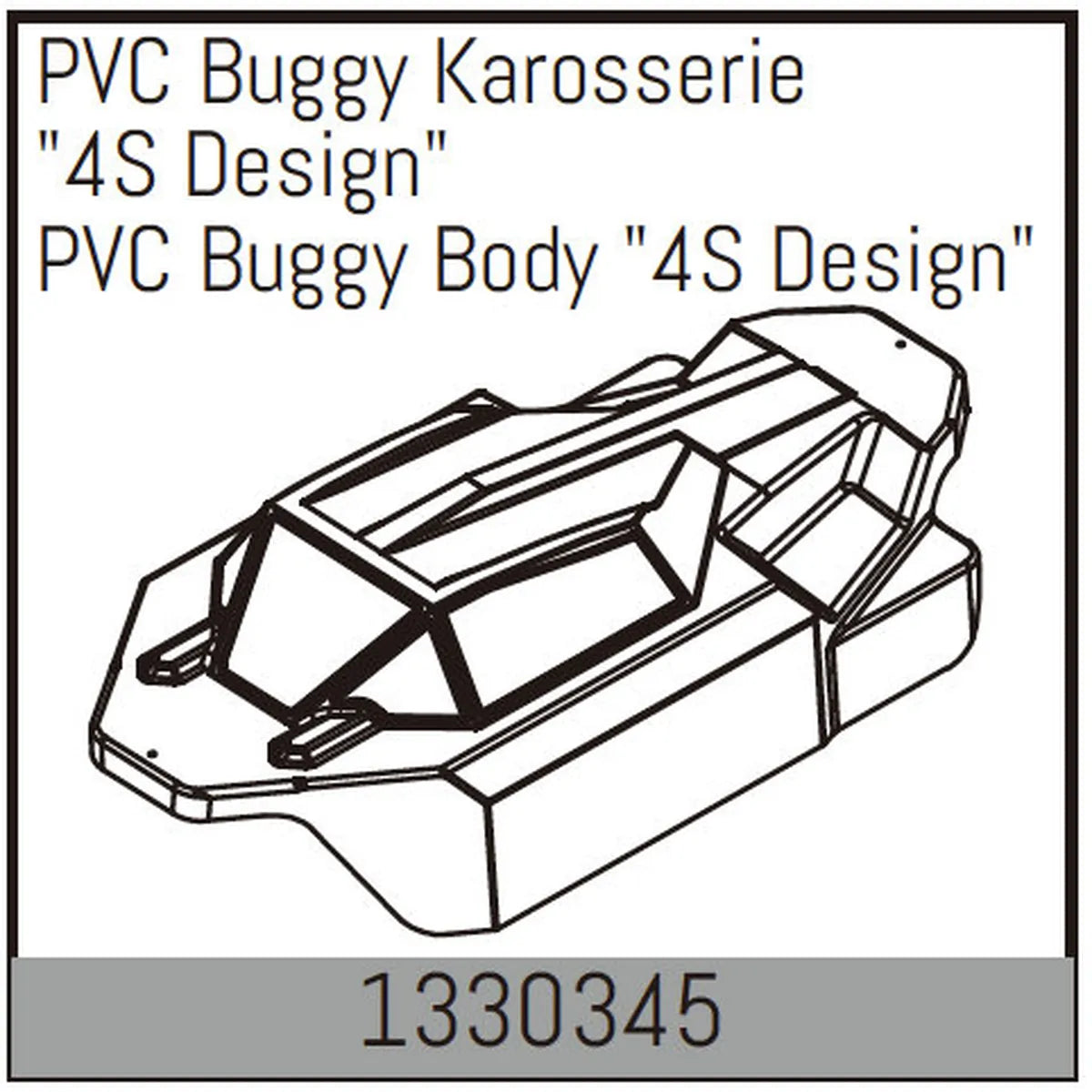 Absima PVC Buggy Karosserie "4S Design" 1330345