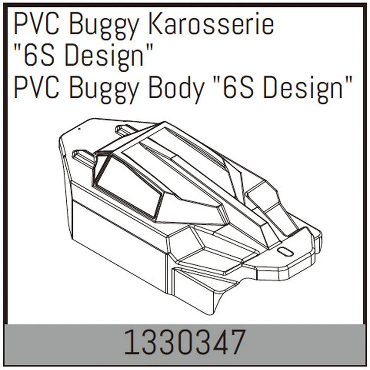 Absima PVC Buggy Karosserie "6S Design" 1330347