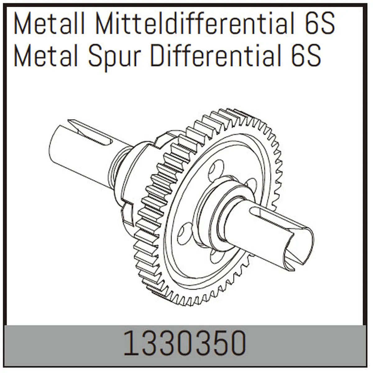 Absima Metall Mitteldifferential 6S für Assassin/Stoke/Torch 4S/6S 1330350