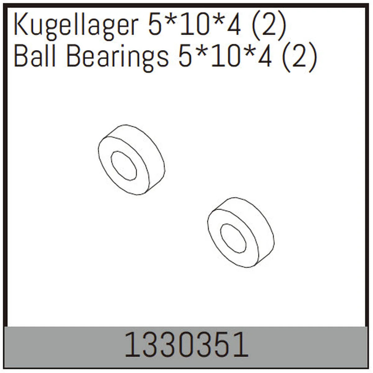 Absima Kugellager 5x10x4 (2) für Assassin/Stoke/Torch 4S/6S 1330351