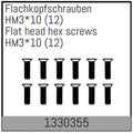 Absima HM3x10mm Flachkopfschrauben 12 Stück für Assassin/Stoke/Torch 4S/6S 1330355