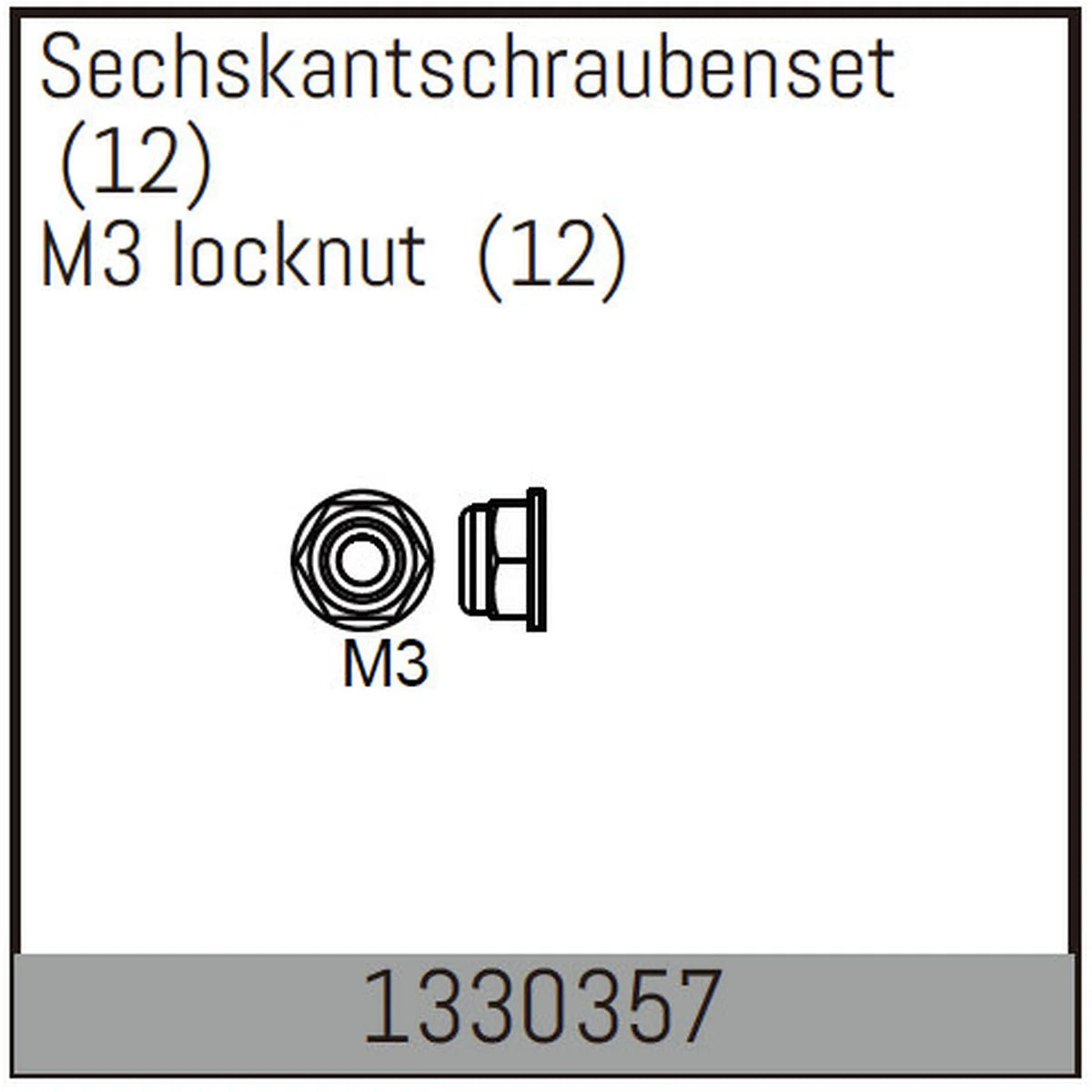 Absima M3-Sicherungsmutter für Assassin/Stoke/Torch 4S/6S 1330357