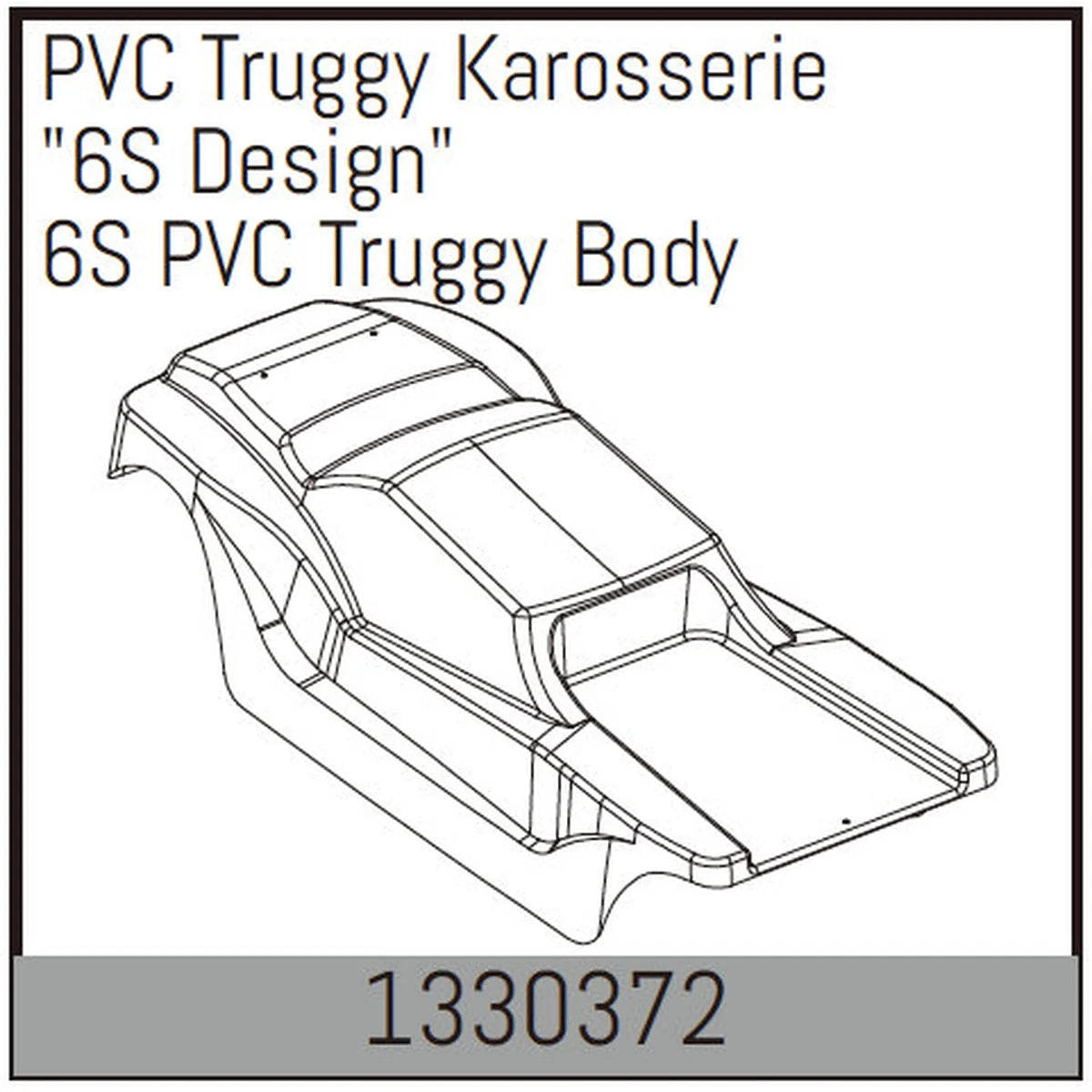 Absima PVC Truggy Karosserie "6S Design" 1330372