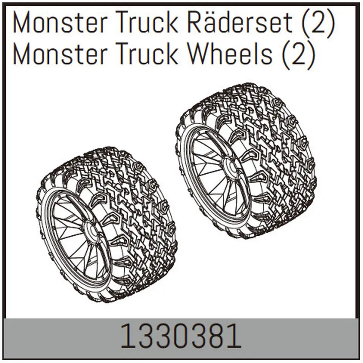 Absima Monster Truck Räderset (2) 1330381
