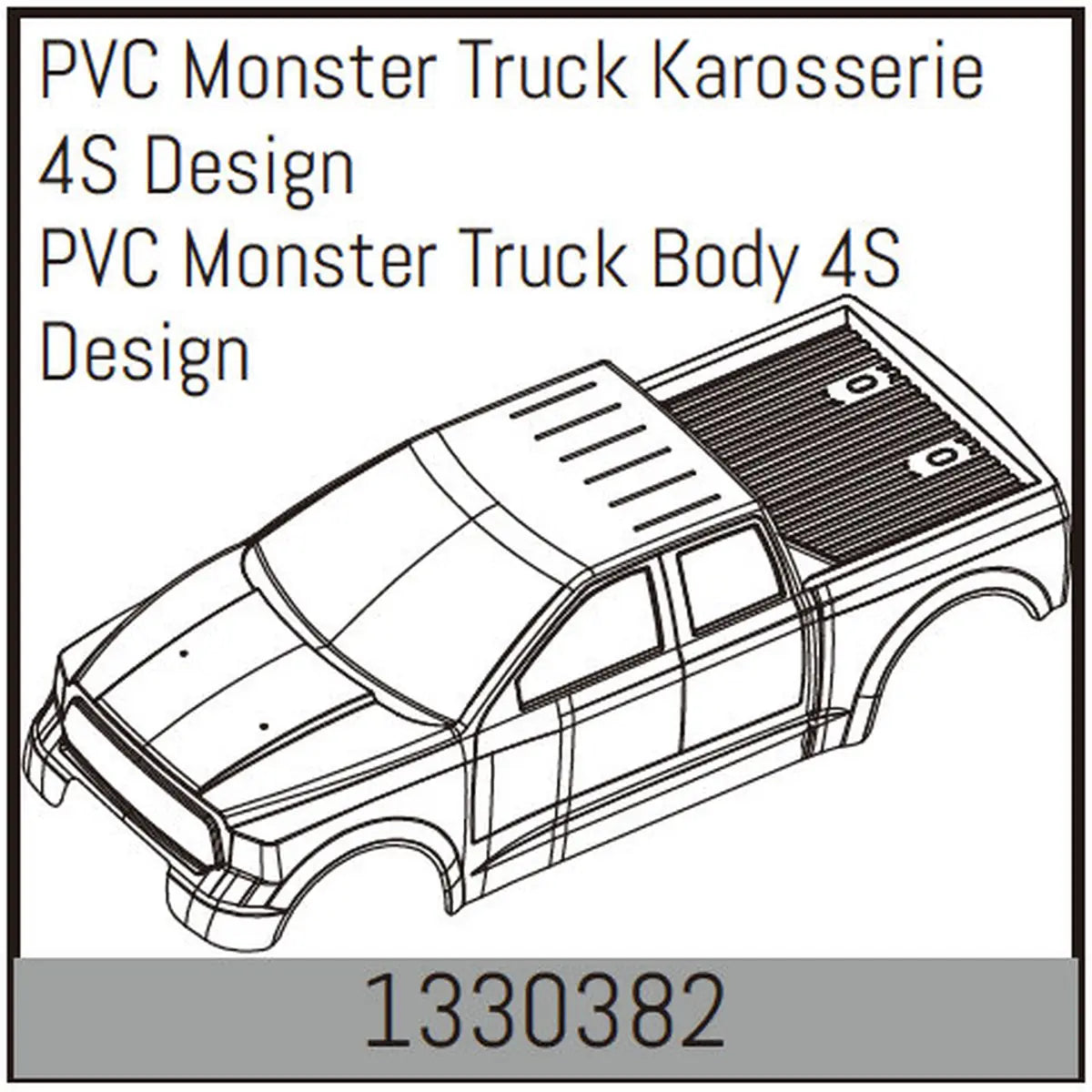 Absima PVC Monster Truck Karosserie 4S Design 1330382