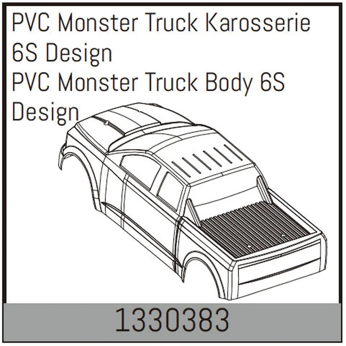 Absima PVC Monster Truck Karosserie 6S Design 1330383