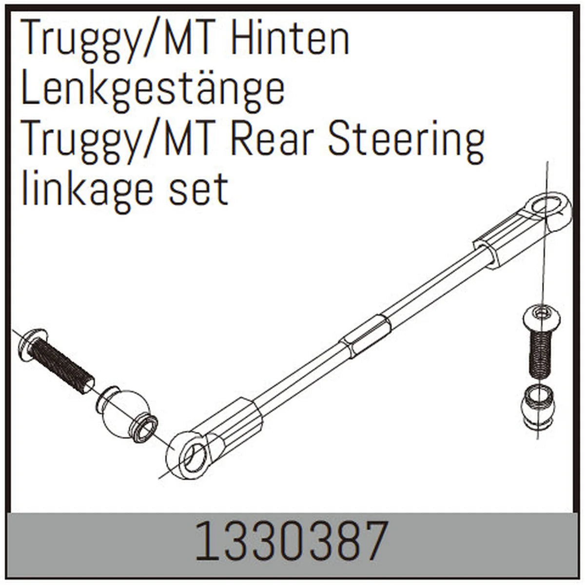 Absima Hinteres Lenkgestänge für Truggy /MT 1330387
