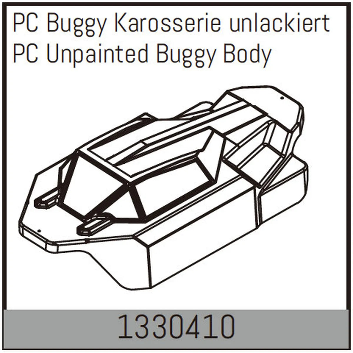 Absima PC Buggy Karosserie unlackiert 1330410