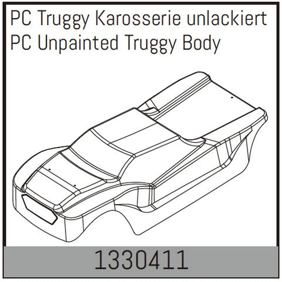 Absima PC Truggy Karosserie unlackiert 1330411