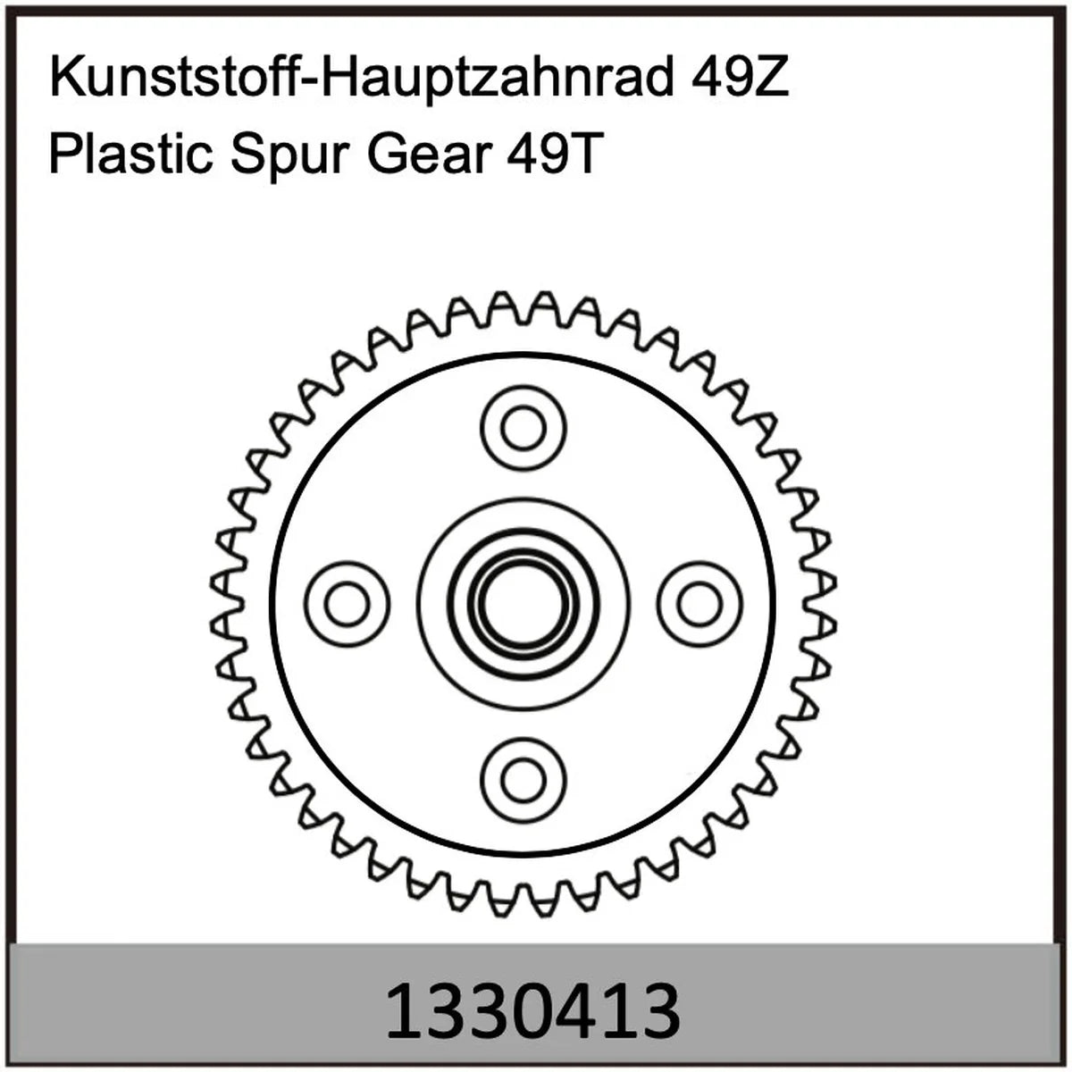 Absima Hauptzahnrad Kunststoff 49 Zähne 1330413