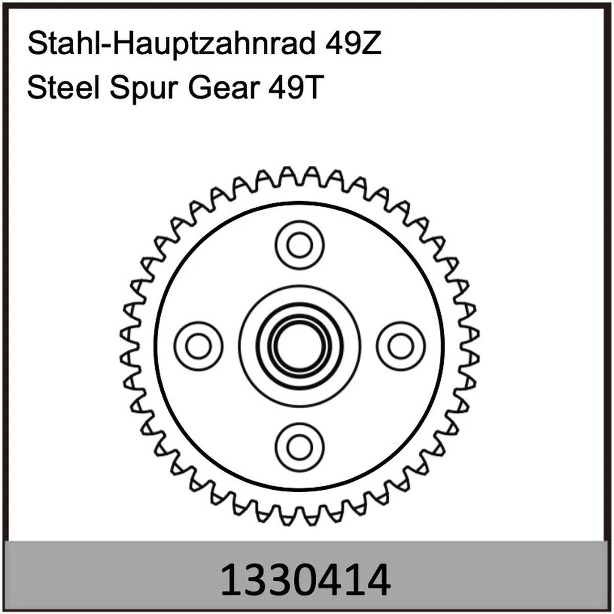 Absima Hauptzahnrad Metall 49 Zähne 1330414