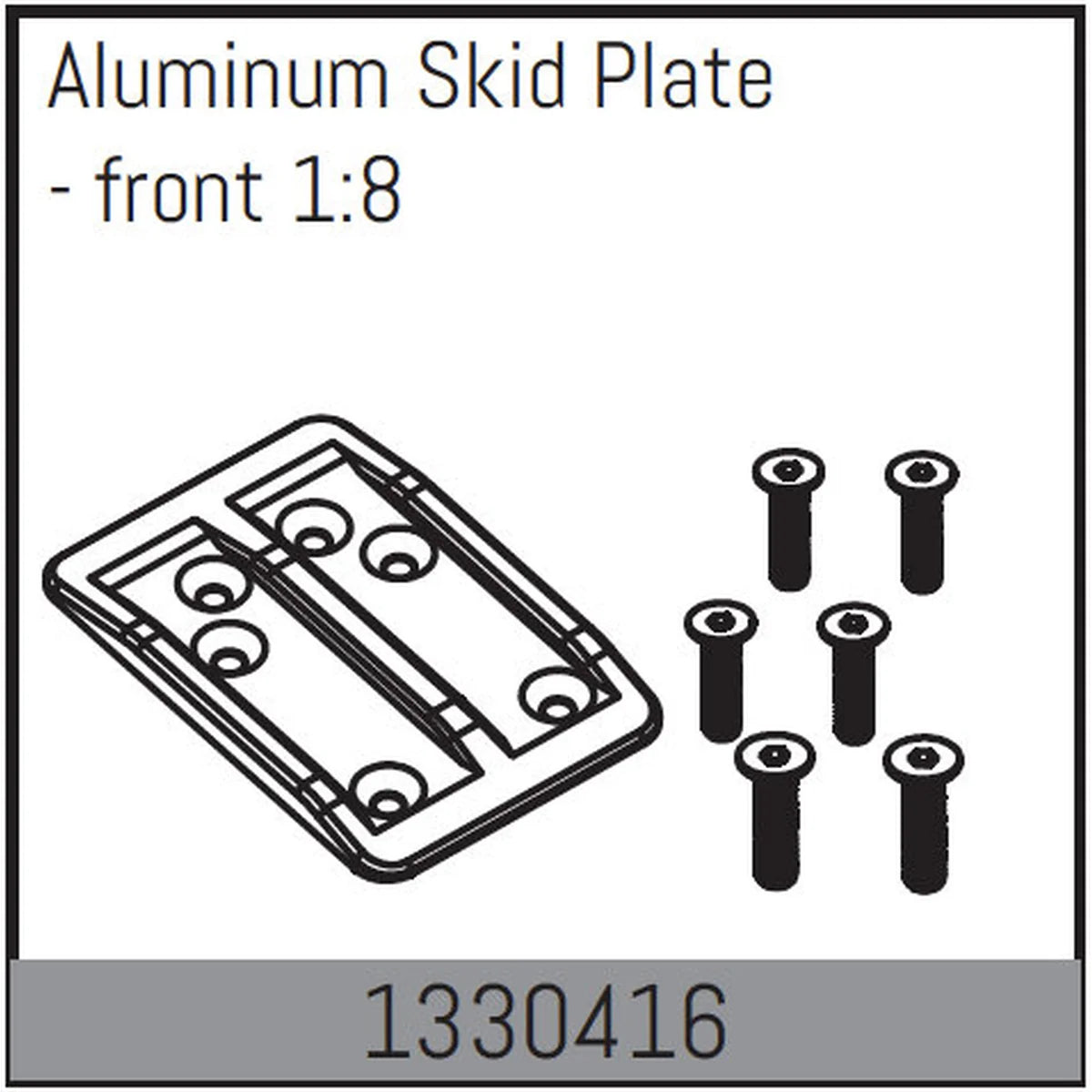 Absima Aluminium Unterfahrschutz - vorne 1:8 1330416