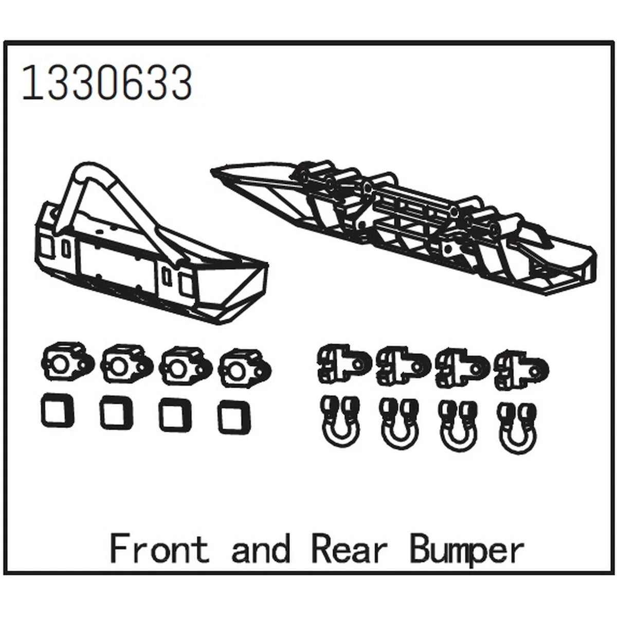 Absima Stoßfänger vorne/hinten - Yucatan für Crawler CR1.8 1330633