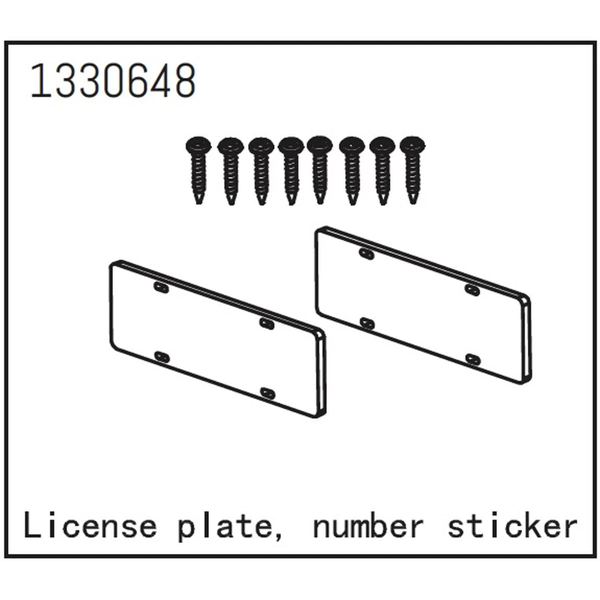 Absima Nummernschild mit Aufkleber - Yucatan für Crawler CR1.8 1330648
