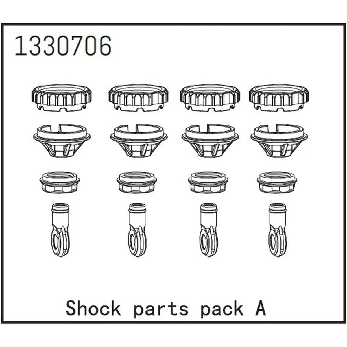 Absima Stoßdämpfer Teileset A - BronX für Crawler CR1.8 1330706