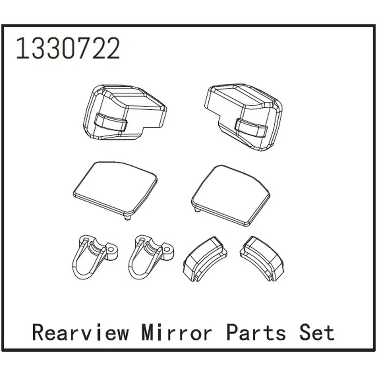 Absima Rückspiegel Teileset - BronX für Crawler CR1.8 1330722