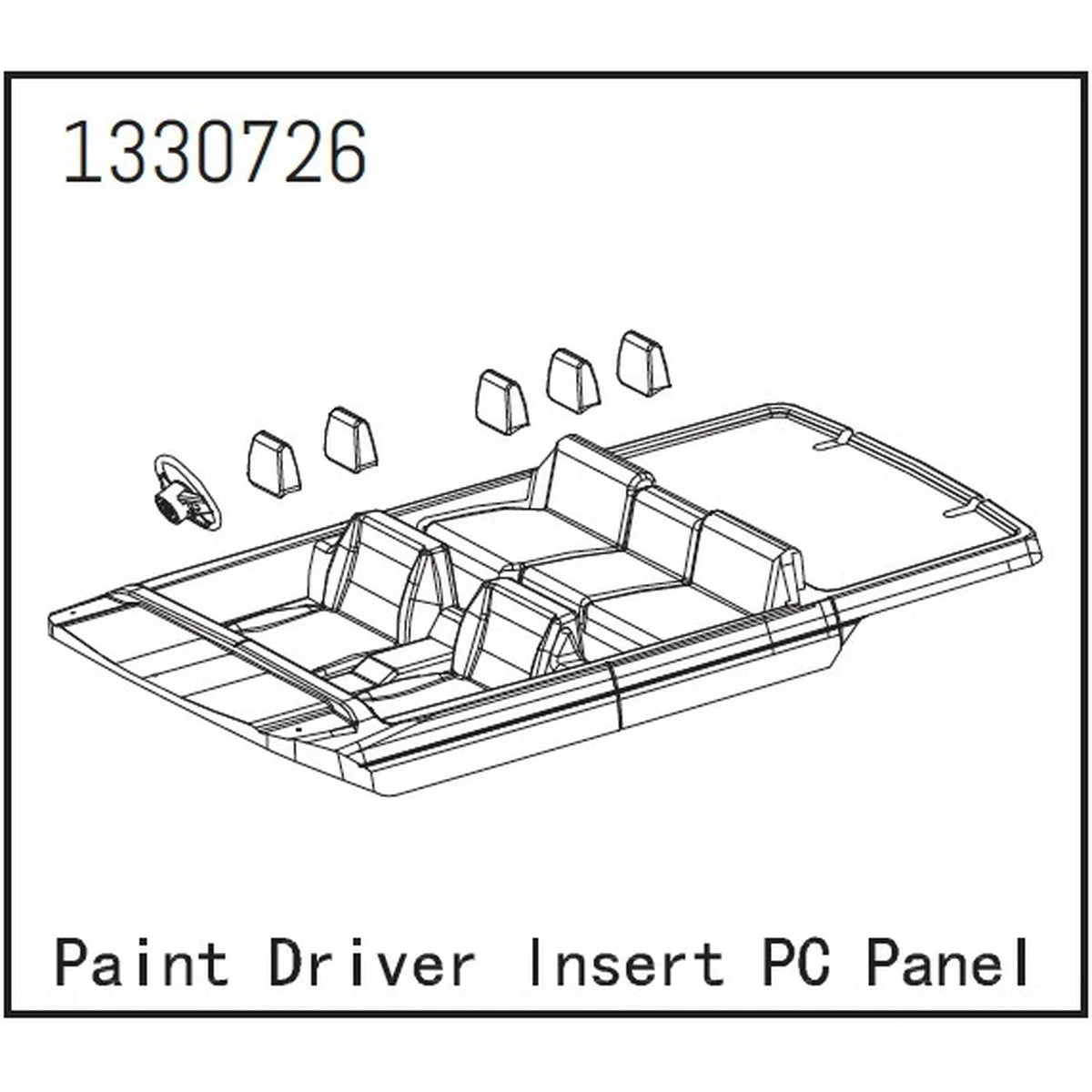 Absima Interieur Set lackiert - BronX für Crawler CR1.8 1330726