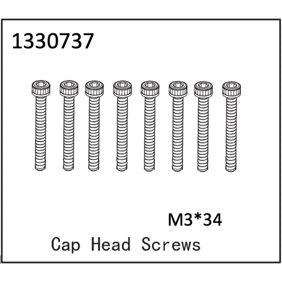 Absima Kopfschrauben M3x34 (8) - BronX für Crawler CR1.8 1330737