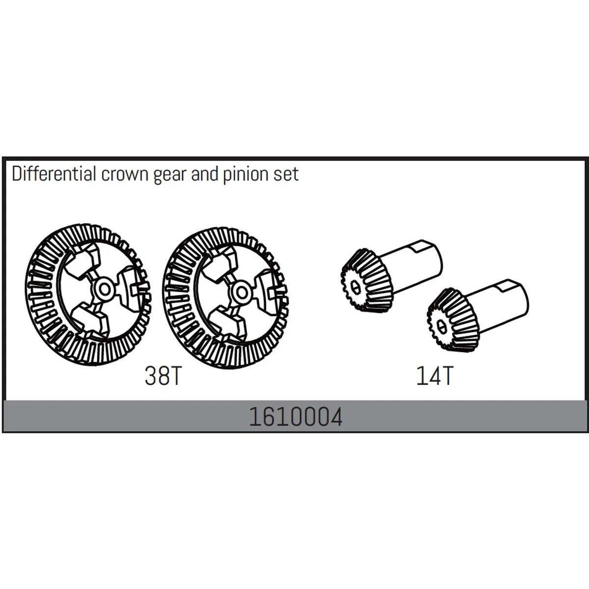 Absima Differential Tellerrad und Ritzel-Set für 1:16 Touring Car 1610004