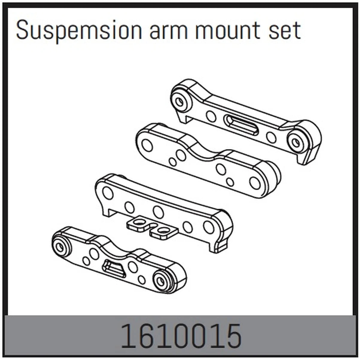 Absima Suspemsion Querlenker Halterung Set für 1:16 Touring Car 1610015