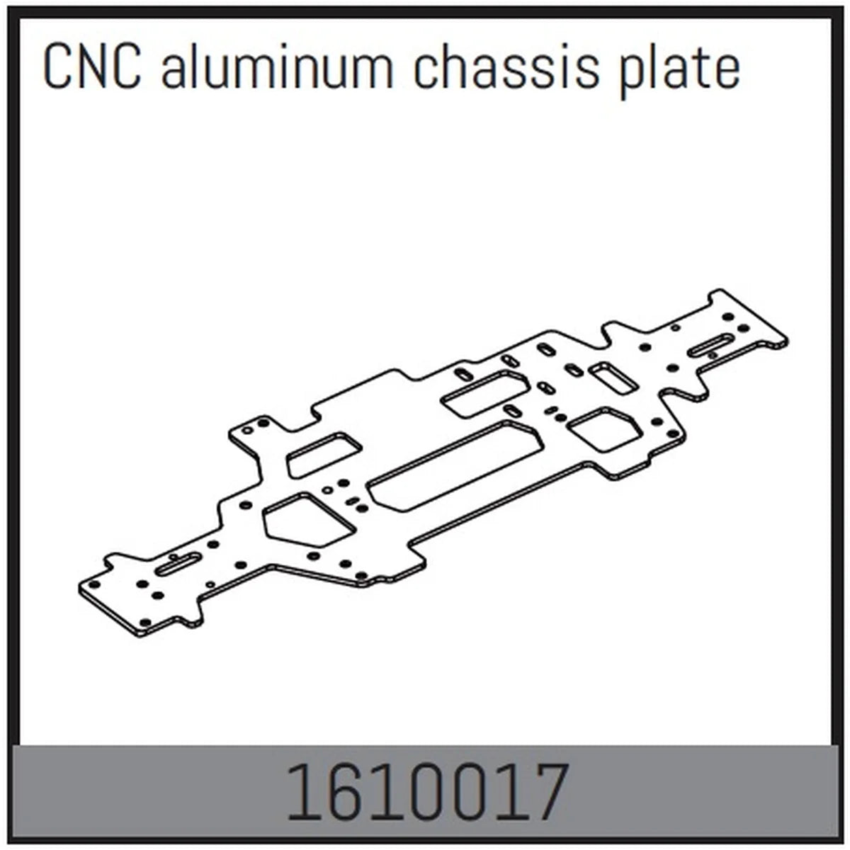 Absima CNC Alu Chassisplatte für 1:16 Touring Car 1610017