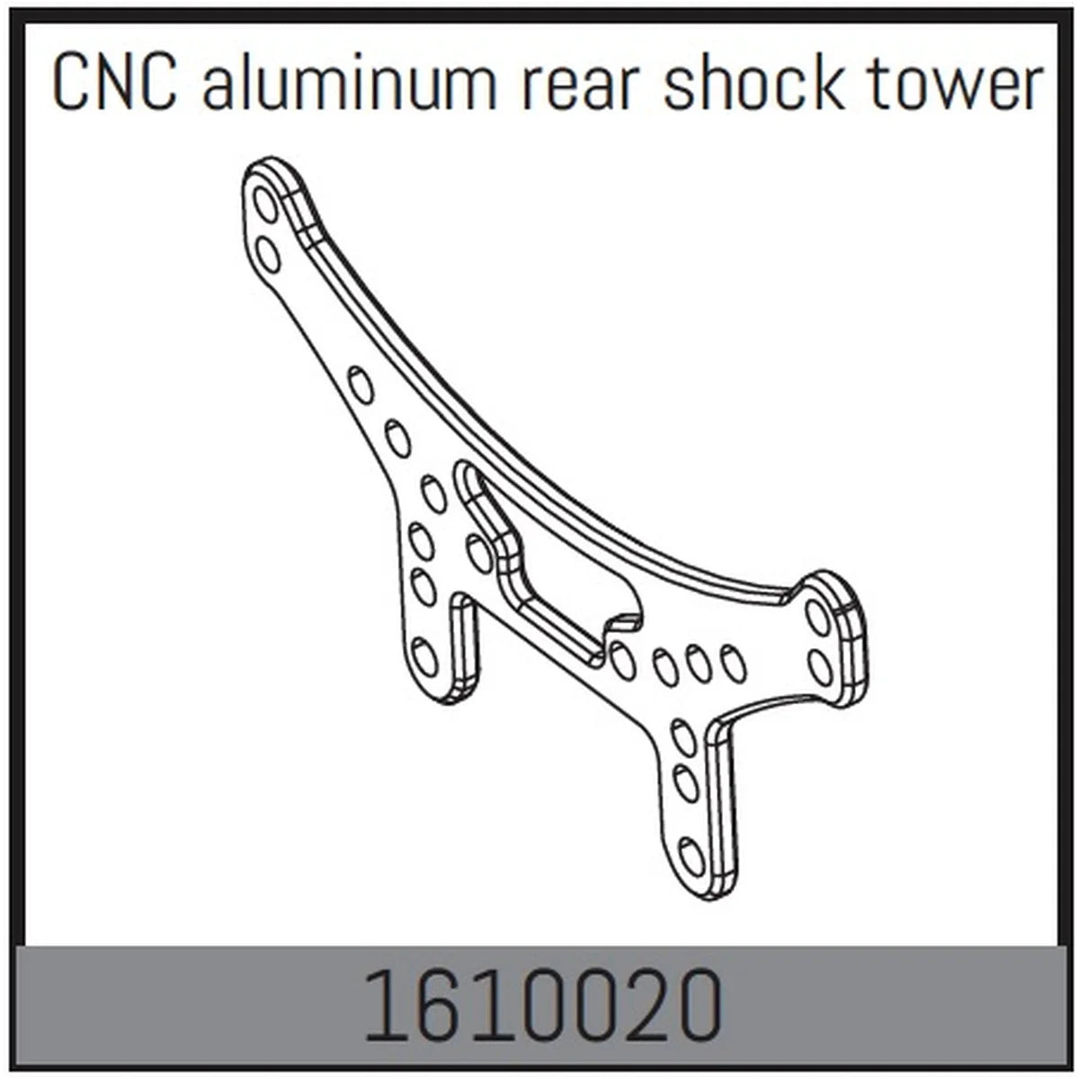 Absima CNC Alu Dämpferbrücke hinten für 1:16 Touring Car 1610020