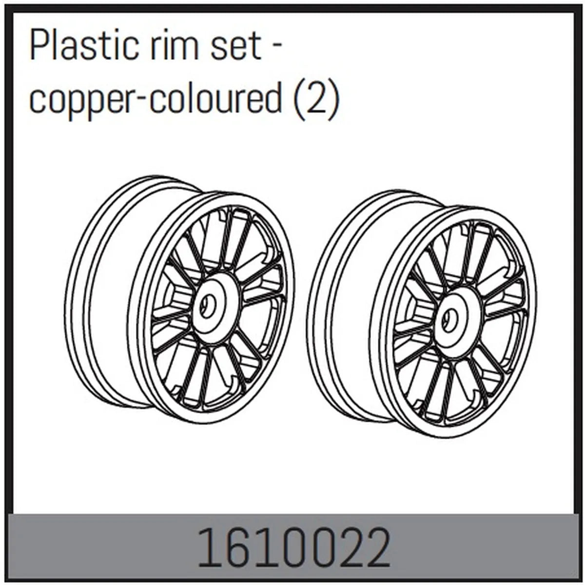 Absima Kunststoff Felgen Set - kupferfarben (2) für 1:16 Touring Car 1610022