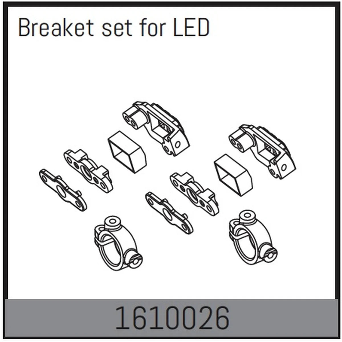 Absima LED Halterung Set für 1:16 Touring Car 1610026