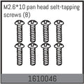Absima M2.6x10 Linsenkopf selbstschneidende Schrauben (8) für 1:16 Touring Car 1610046